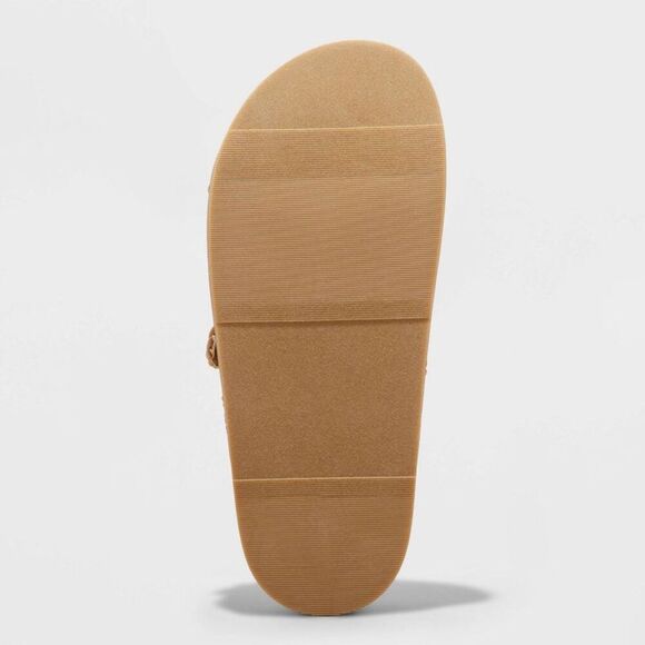 Open Box - Universal Thread - Women's Kylie Woven Two Band Footbed Sa Tan - Picture 4 of 4